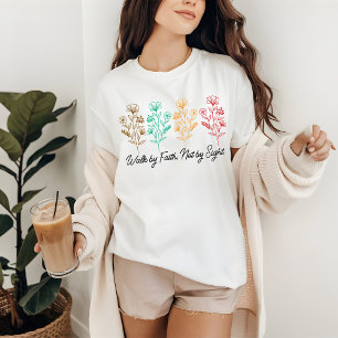 Spaziergang durch den Faith Floral T - Shirt, Mutt T-Shirt