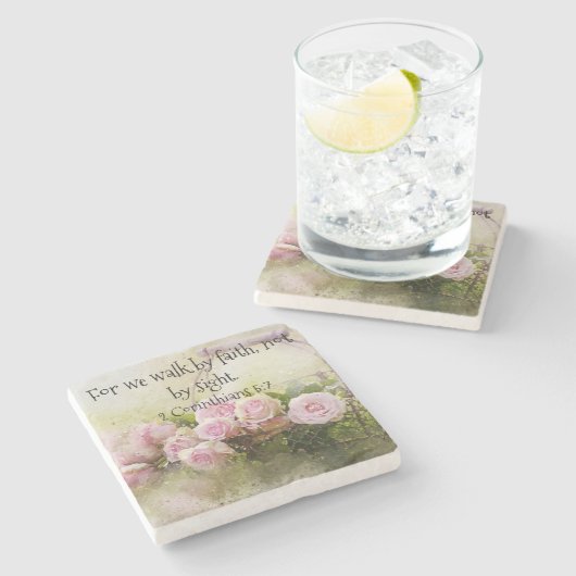 Spaziergang durch den Faith Stone Untersetzer (Seitenansicht)