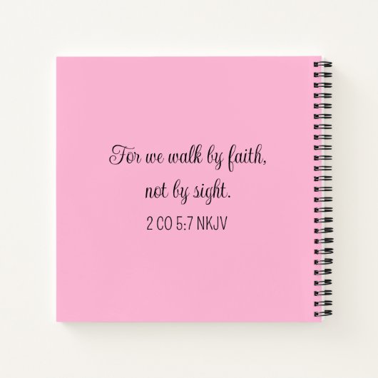 Spaziergang durch den Glauben Christlich Living So Notizblock (Rückseite)