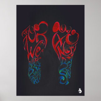 Spaziergang durch den Glauben (schwarz) Poster