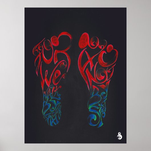 Spaziergang durch den Glauben (schwarz) Poster (Vorne)