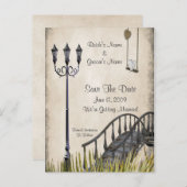 Spaziergang durch den Park Save the Date Card Ankündigungspostkarte (Vorne/Hinten)