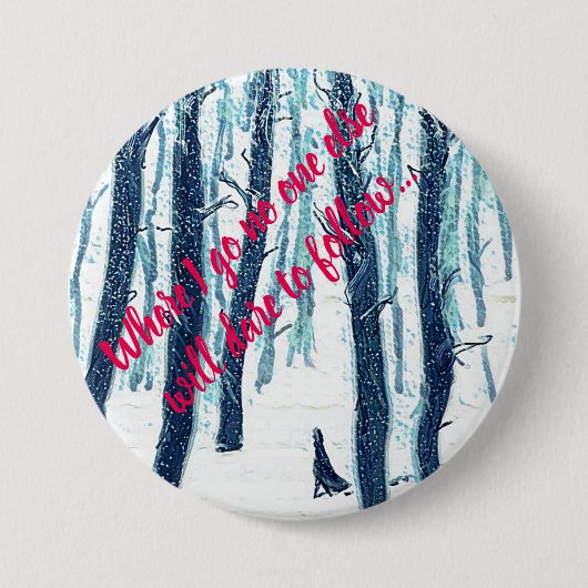 Spaziergang durch den Schneewald Button (Vorderseite)