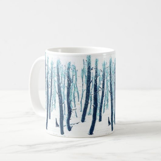 Spaziergang durch den Schneewald Kaffeetasse (Vorderseite Links)