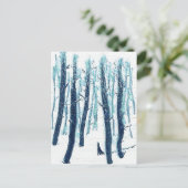 Spaziergang durch den Schneewald Postkarte (Stehend Vorderseite)