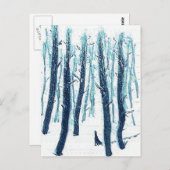 Spaziergang durch den Schneewald Postkarte (Vorne/Hinten)