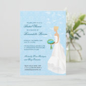 Spaziergang durch die Aisle Bridal Dusche Einladun Einladung (Stehend Vorderseite)