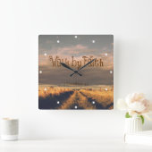 Spaziergang durch die Bibelverse-Schrift des Glaub Quadratische Wanduhr (Zuhause)