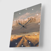 Spaziergang durch die Bibelverse-Schrift des Glaub Quadratische Wanduhr (Winkel)