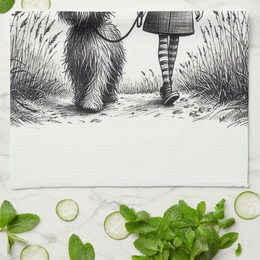 Spaziergang durch die Hunde Küchentücher (Gefaltet)