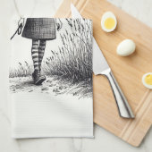 Spaziergang durch die Hunde Küchentücher (Viertel Falte)