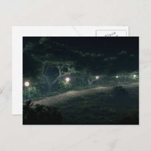 Spaziergang durch die "Woods 2009 Postcard" Postkarte (Vorne/Hinten)