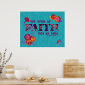 Spaziergang durch Faith boho chic florale Bibelkun Poster (Küche)