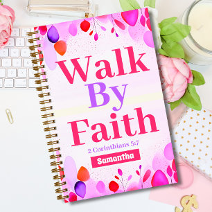 Spaziergang durch Faith Boho Christlich Teen Girl  Notizblock