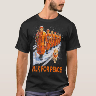 Spaziergang für den Frieden 2026 Mönche mit Aloka- T-Shirt