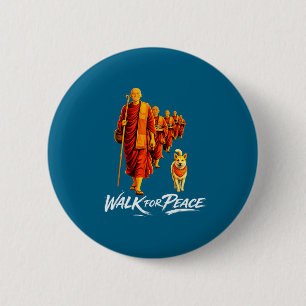 Spaziergang für den Frieden Zen-Buddhisten Mönche  Button