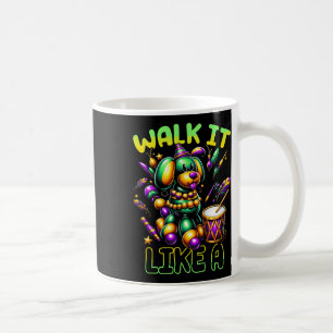 Spaziergang ich es wie ein Perlhund Mardi Gras Fat Kaffeetasse