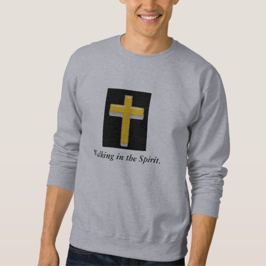 Spaziergang im Geist / Cross Men's Sweatshirt (Vorderseite)