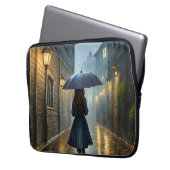 Spaziergang im Regen Laptopschutzhülle (Vorderseite Links)