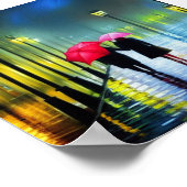 Spaziergang im Regen Poster (Ecke)