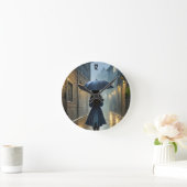 Spaziergang im Regen Runde Wanduhr (Zuhause)