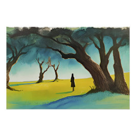 Spaziergang im Waldglossen-Poster Poster