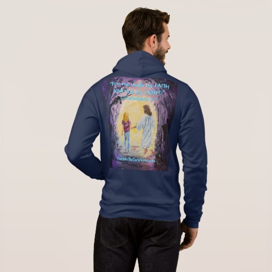 Spaziergang in der Dunkelheit mit FAITH-Reißversch Hoodie (Schwarz voll)