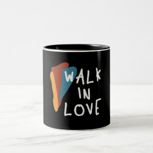 Spaziergang in der Liebe - Inspirierend Christlich Zweifarbige Tasse