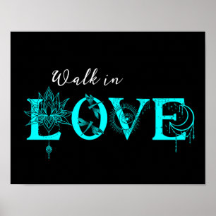 Spaziergang in der Liebe motivierend Lotus moon Su Poster