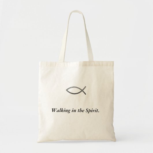 Spaziergang in der Spirit Zitat/Ichthus-Tasche Tragetasche (Vorne)