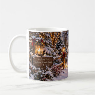 Spaziergang in einer Winter-Wunderland-Tasse Kaffeetasse
