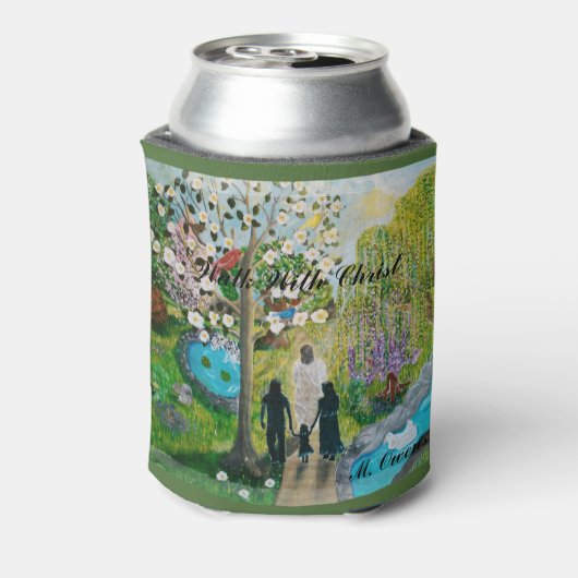 Spaziergang mit Christus kann kühlen Dosenkühler (Kanne Rückseite)