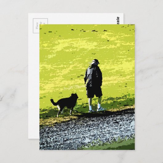 Spaziergang mit Freunden Postkarte (Vorne/Hinten)