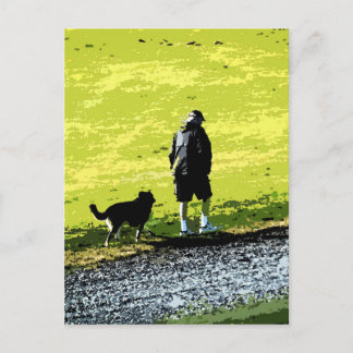 Spaziergang mit Freunden Postkarte