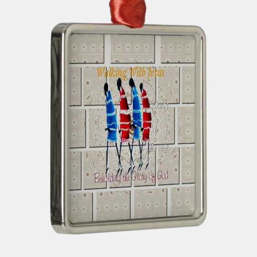 Spaziergang mit Jesus Hakuna Matata Inspiriert Bea Silbernes Ornament (Rechts)