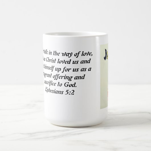 Spaziergang mit Jesus Kaffeetasse (Mittel)