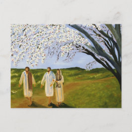 Spaziergang mit Jesus Postkarte