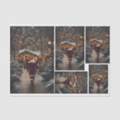 Spaziergang zum Leuchtturm Seidenpapier (Vorderseite)