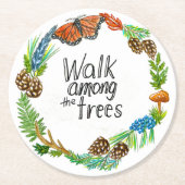 Spaziergang zwischen dem Trees Untersetzer Set (Vorderseite)
