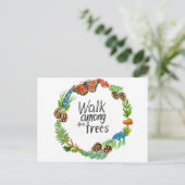 Spaziergang zwischen den Bäumen Postkarte (Stehend Vorderseite)