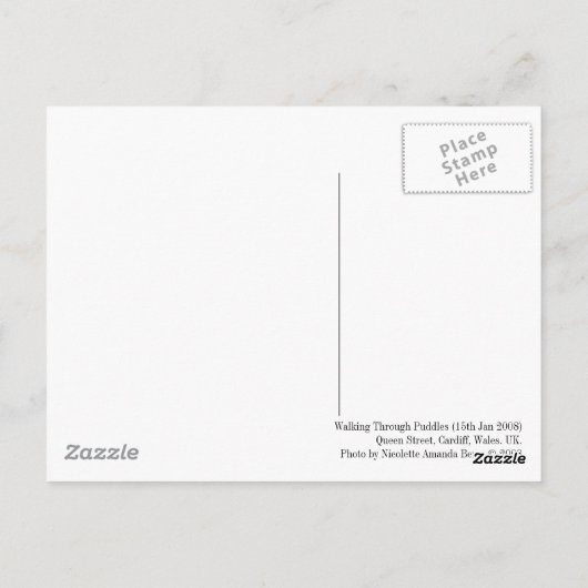 Spaziergänge durch Puddles Postkarte (Rückseite)