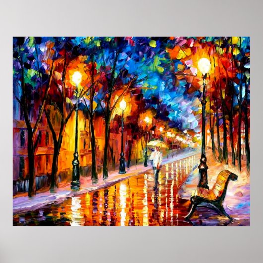 Spaziergänge im Regenplakat Poster (Vorne)