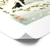 Spaziergänge im Schnee Ukiyo-e Poster (Ecke)