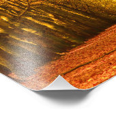 Spazierweg durch den Wald im Herbst Fotodruck (Ecke)