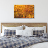 Spazierweg durch die Herbstwald-Leinwand Leinwanddruck (Insitu (Schlafzimmer))