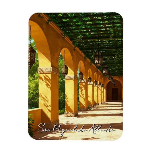 Spazierweg in San Miguel de Allende Mexiko Magnet (Vertikal)