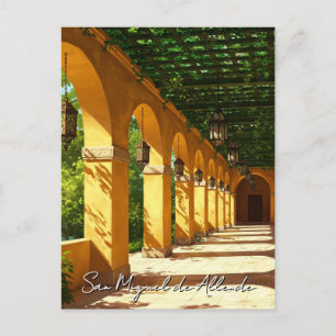 Spazierweg in San Miguel de Allende Mexiko Postkarte