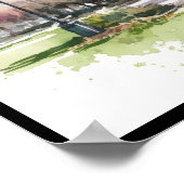 Spazio -100 m vom Meer entfernt Poster (Ecke)