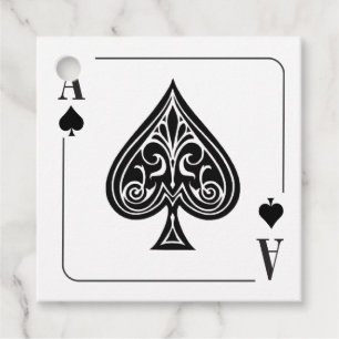 Spazio -Ace Spielkarte, Poker, Casino Geschenkanhänger