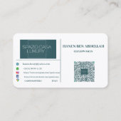 SPAZIO CASA LUXURY Business Card Visitenkarte (Rückseite)